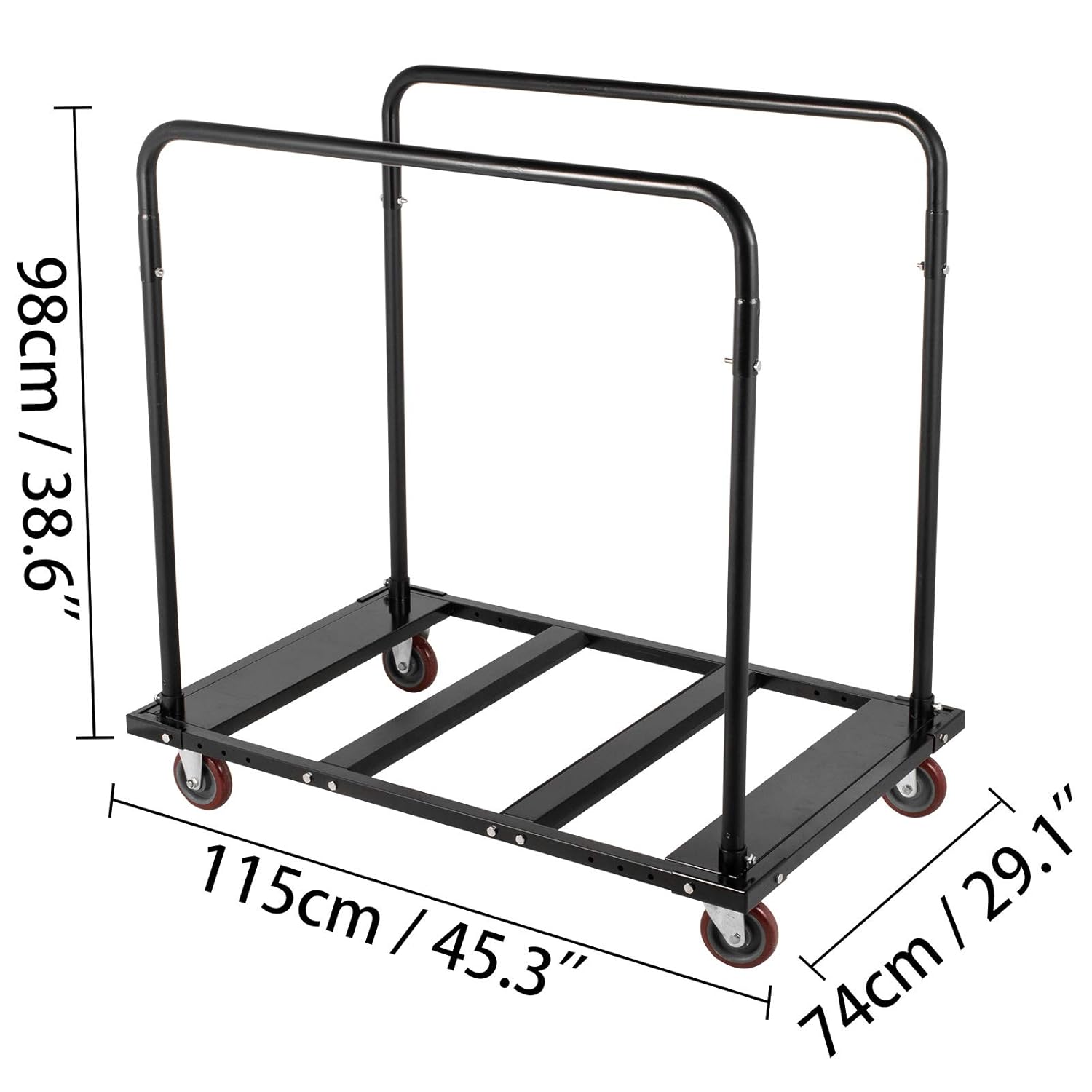 Happybuy Folding Cart Black Rack for 60