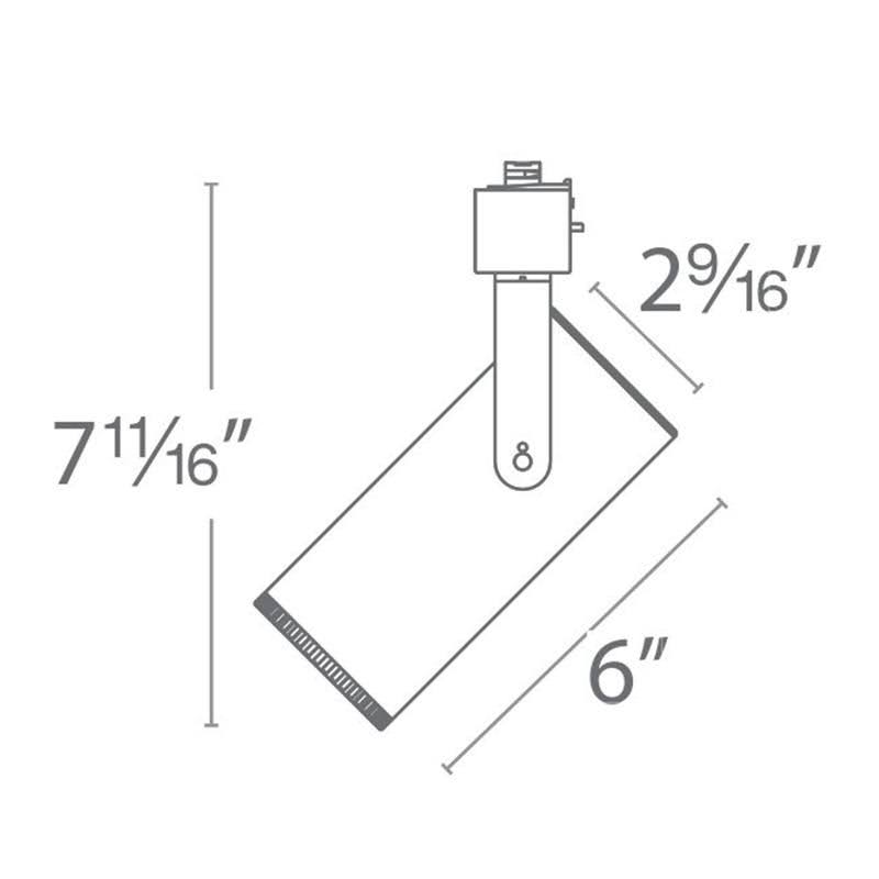 WAC Lighting - H-2020-930-BK Silo LED Track Head