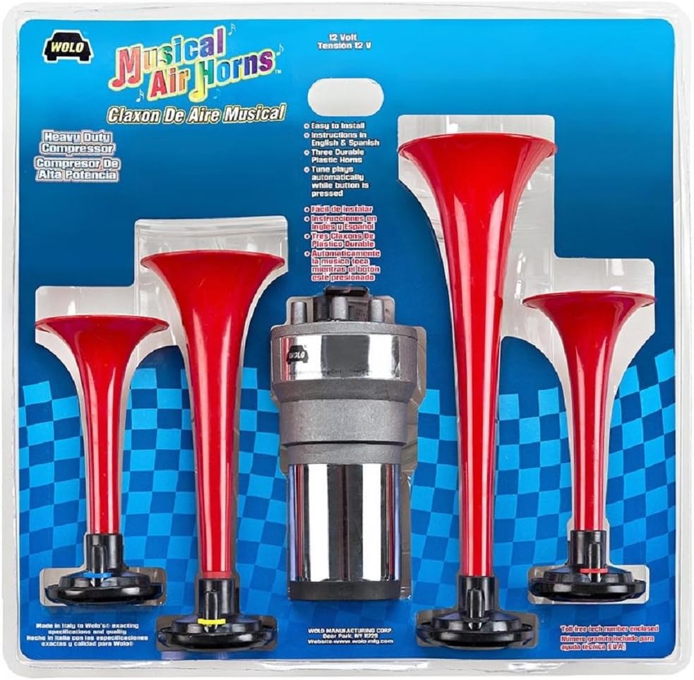 Wolo (430) Musical Horn - 12 Volt, Plays Dixieland Pack of 2