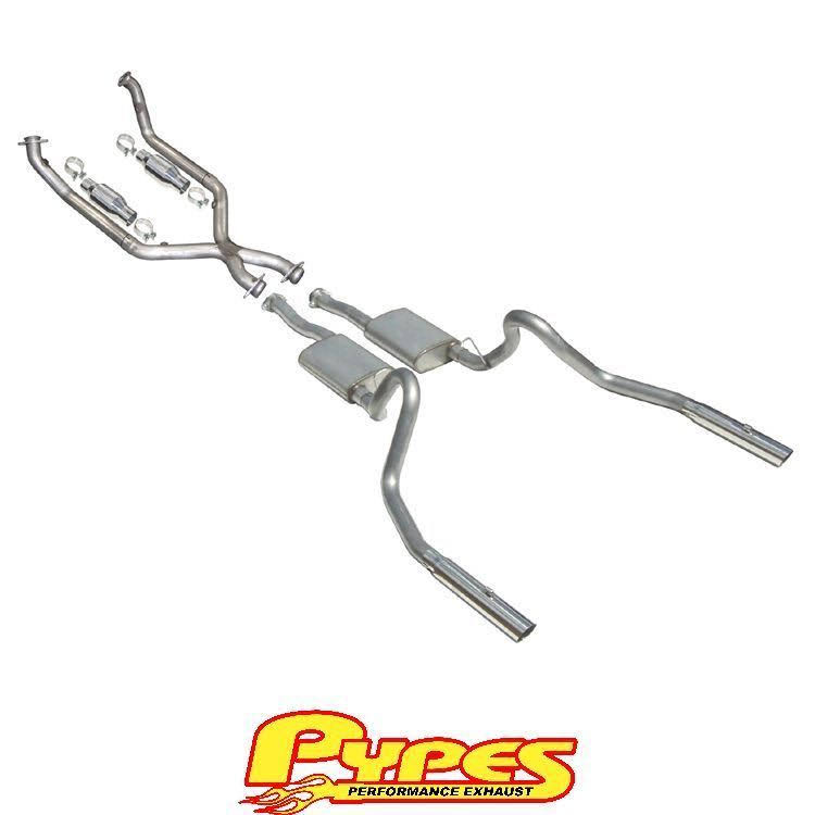 Pypes Exhaust Systems (Federal Emissions), Cat Back Exhaust with X-Pipe - SFM65