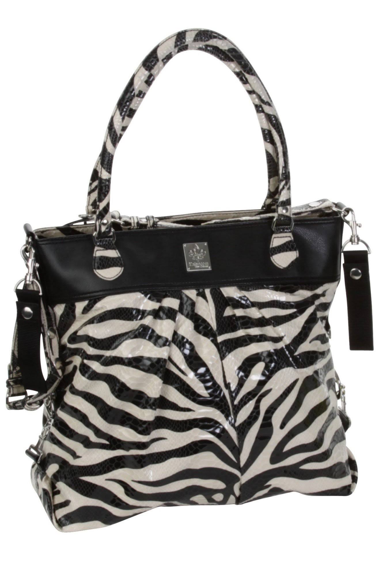 Kalencom Black u0026 Cream Tiger City Slick on The Wild Side Diaper Bag