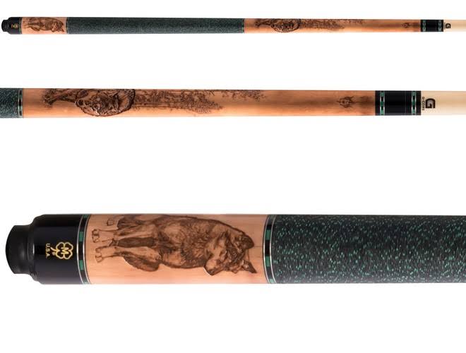 McDermott G338 - No Engraving/13mm (Standard)/19 Ounce (Standard)/Black with Green Spec (Standard) (34)/No Extra Shaft/3/8x10 (S