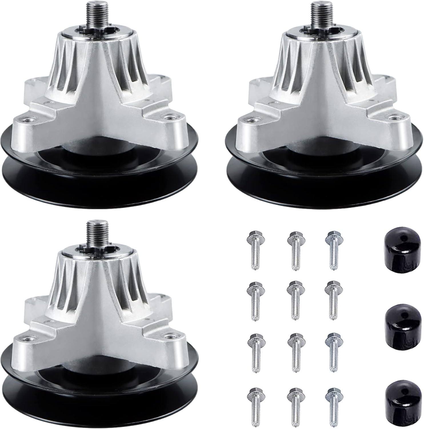 Dibanyou 3pcs Spindle Assembly with Pulley for MTD Cub Cadet 918-05016 918-04825 LTX1050VT 13VR91AP009 50 inch Deck Pack of 2