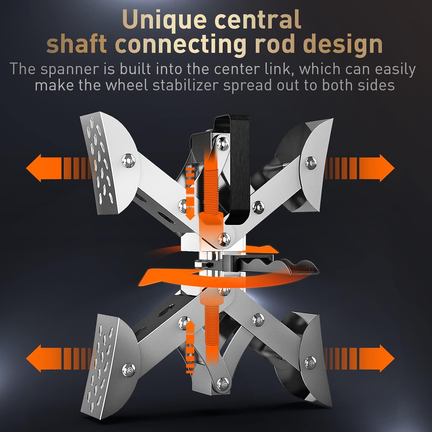 XPORTION X-Shaped Wheel Chock Stabilizer,Wheel Chock Stabilizer Scissor for RV Travel Trailers, RV Tire Stabilizers Locking Chock,RV Travel Trailer Tire Chalks Rust-Proof,Built-in Wrench (3