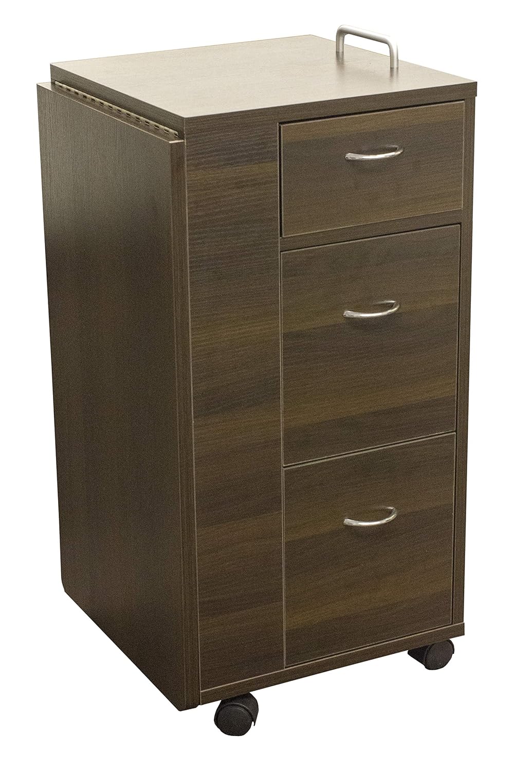 Skin Act Foldable Manicure Table (Dark Wood Finish)