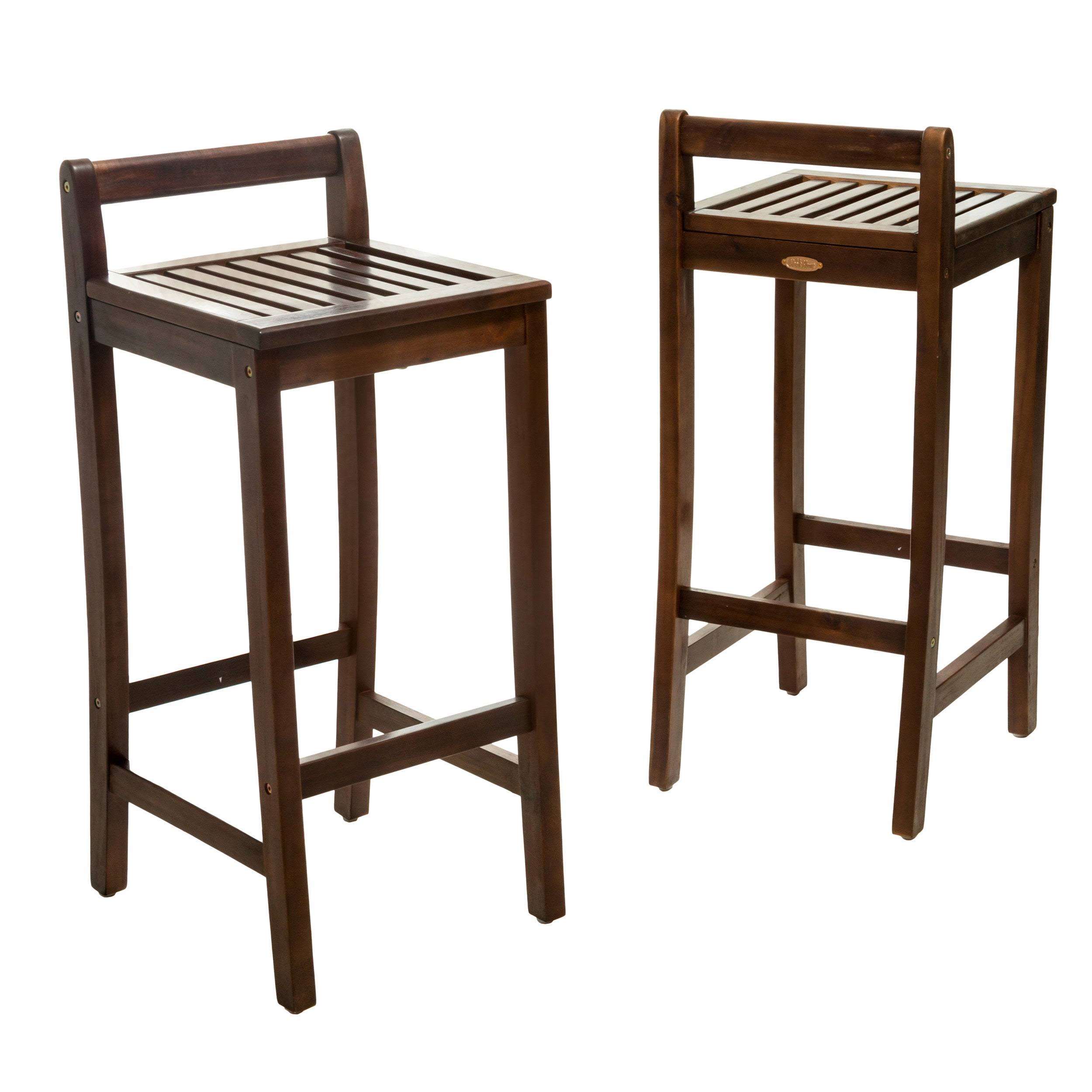 Christopher Knight Home Riviera 30-Inch Acacia Wood Barstools by (Set of 2)