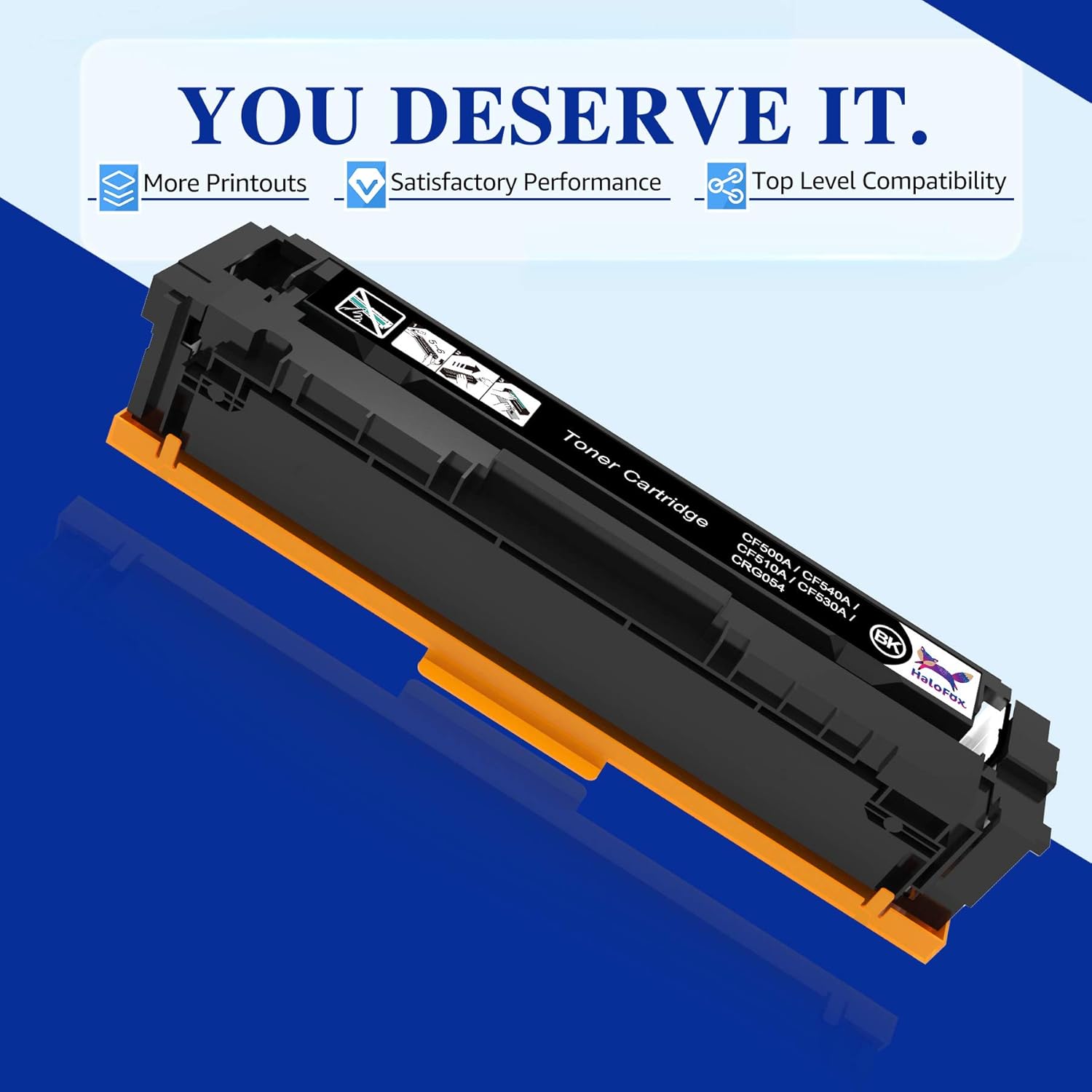 HaloFox Compatible Toner Cartridge Replacement for HP 202A 202X CF500A CF500X for Pro MFP M281fdw M254dw M281cdw M281 M281dw M280nw Toner Printer (Black Cyan Magenta Yellow, 4 Packs) Pack of 2