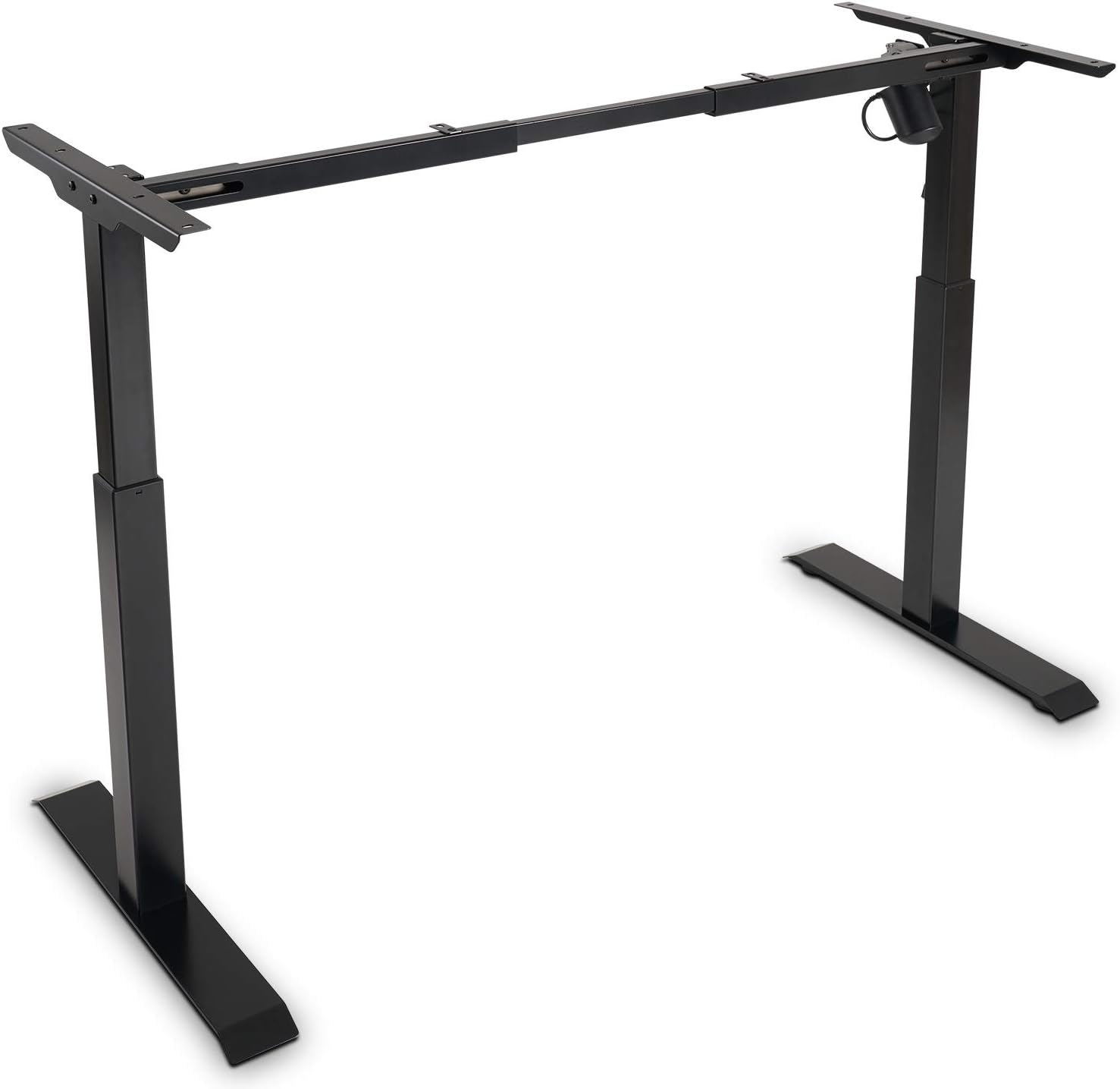 FEZIBO Height Adjustable Standing Desk Frame, Electric Standing Desk Legs for 43.4 inches to 62.9 Inches Desk Tops, Sturdy Stand up Desk Base for Workstation，Black (Frame Only)