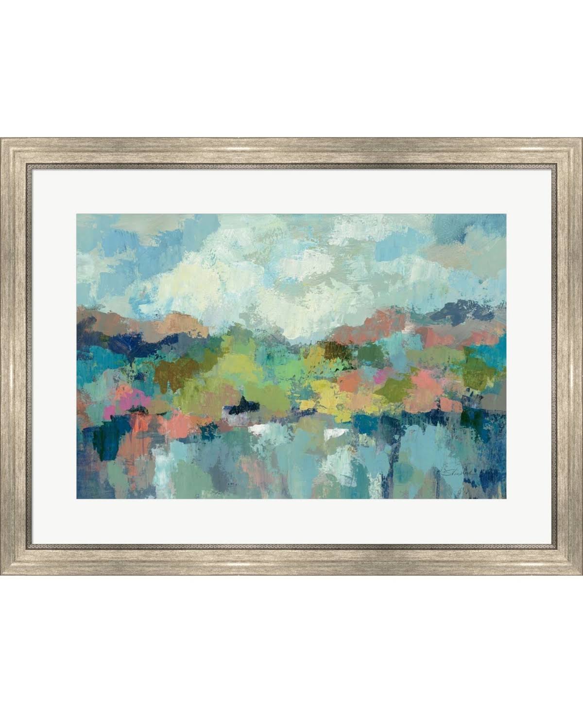Abstract Lakeside by Silvia Vassileva Framed Art - Multi