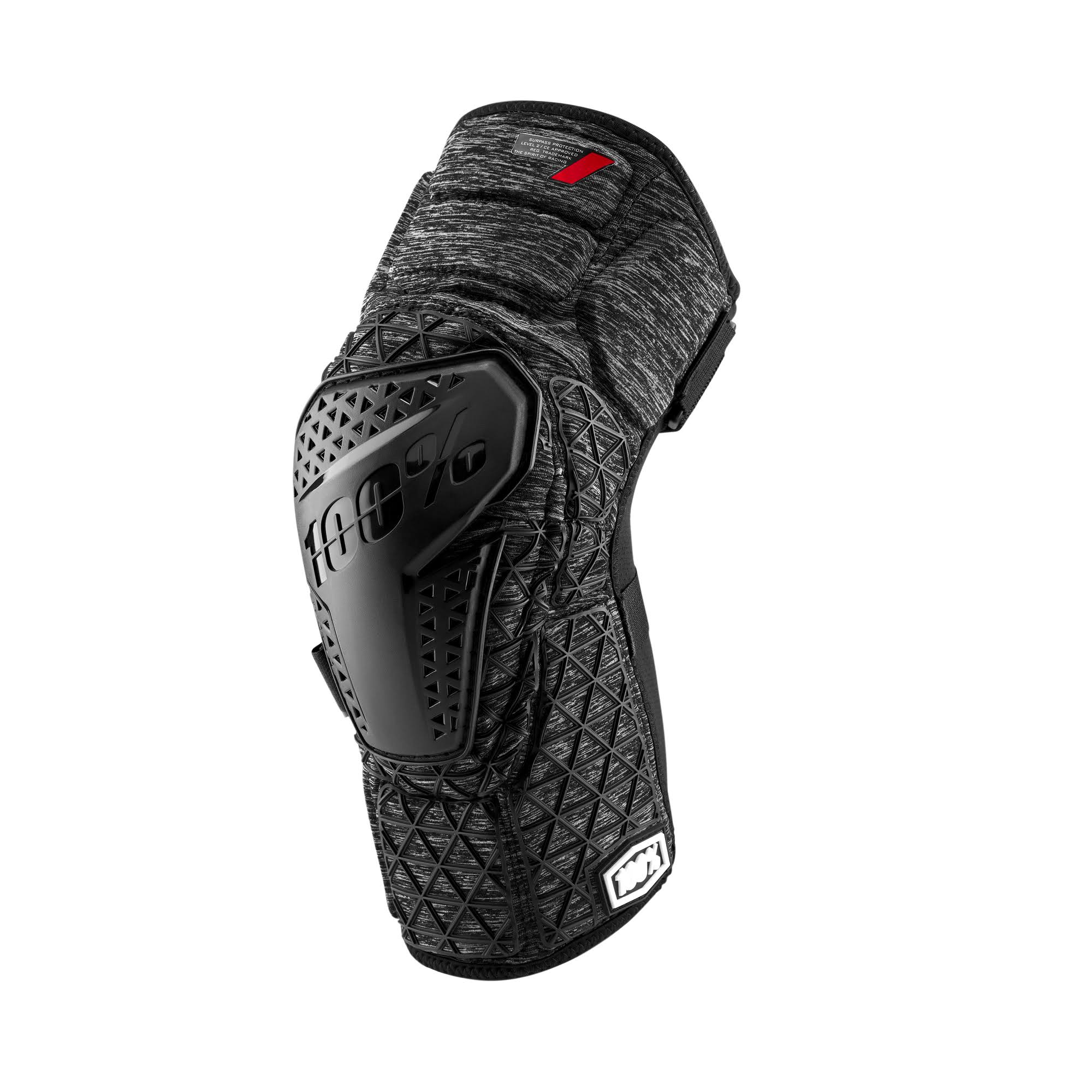 100% Surpass Knee Guard Grey Heather/Black - XL