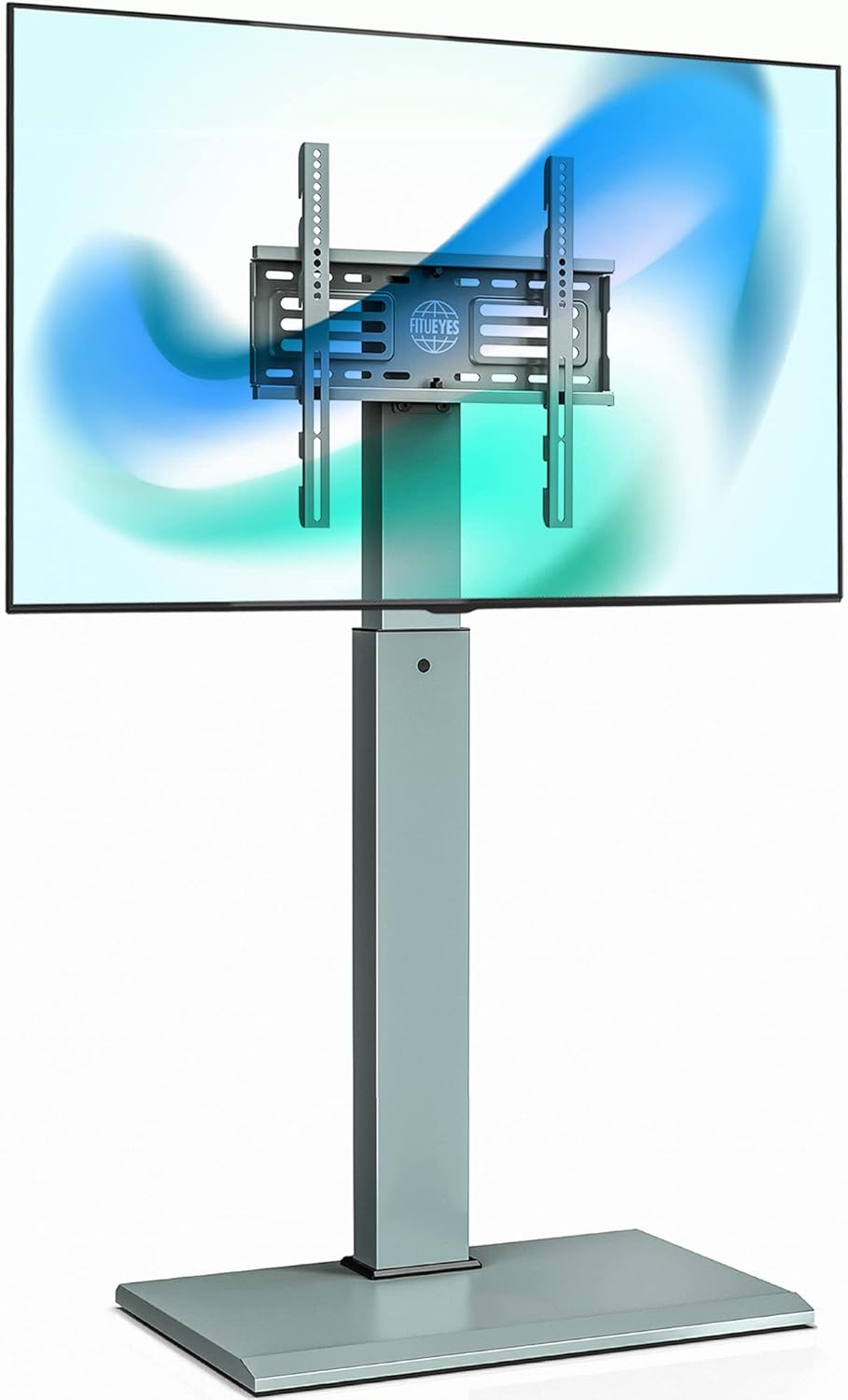 FITUEYES Iron Base Universal Floor TV Stand with Swivel Mount Space Saving for TVs Up to 55&rdquo; LCD LED OLED Plasma Flat Panel or Curved Screen Height Adjustable, FT-S1601MB