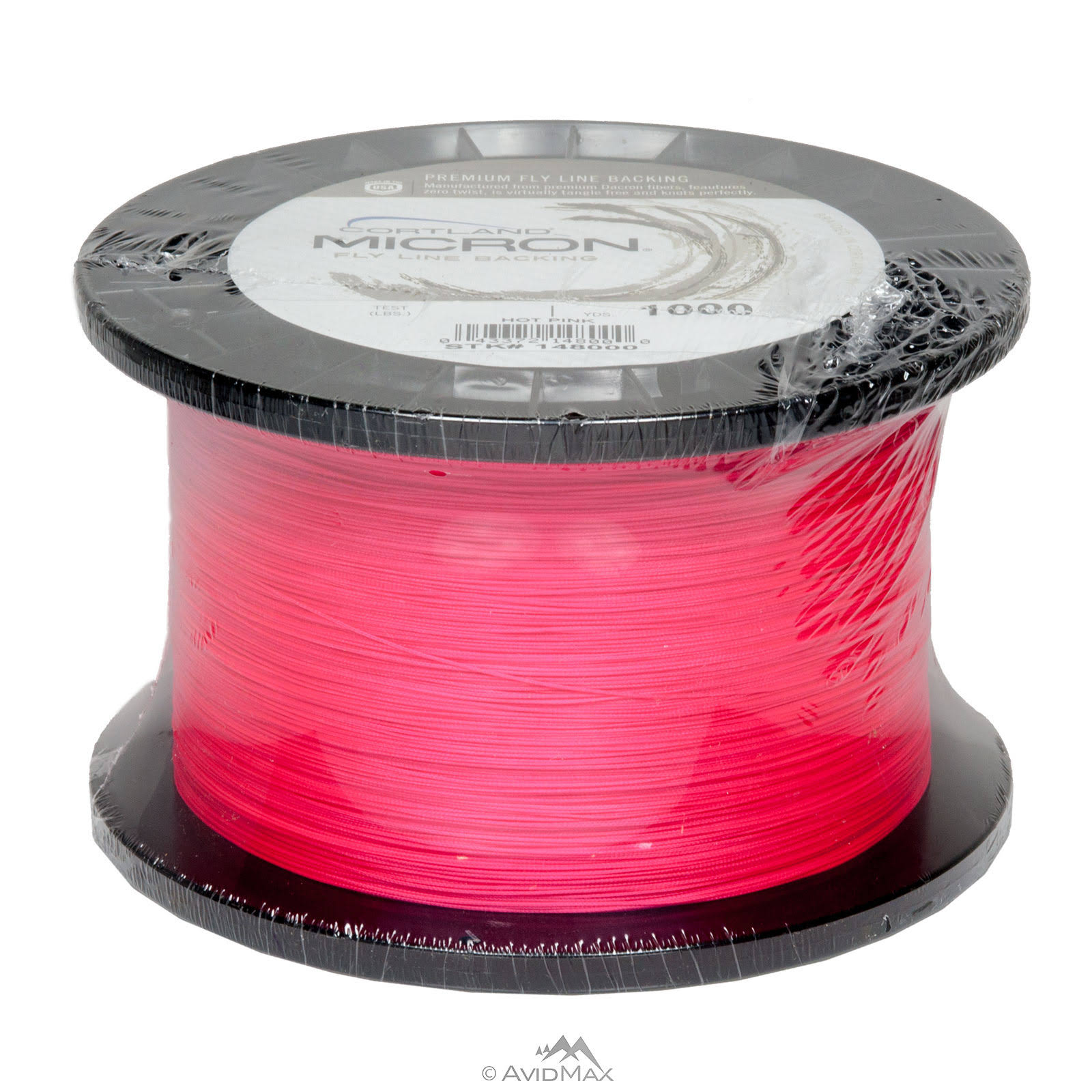 Cortland Micron Fly Line Backing - Pink 1000yd - 30lb