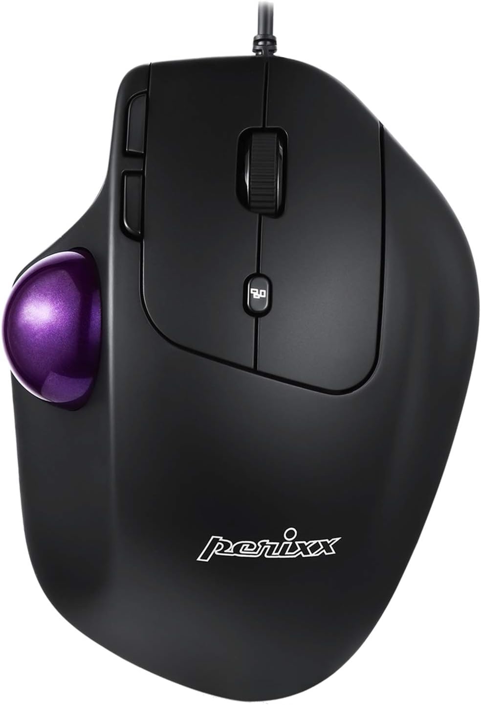 Perixx PERIMICE-720W Wireless Dual Mode 34mm White Trackball Mouse with Adjustable Angle (11766) Pack of 2