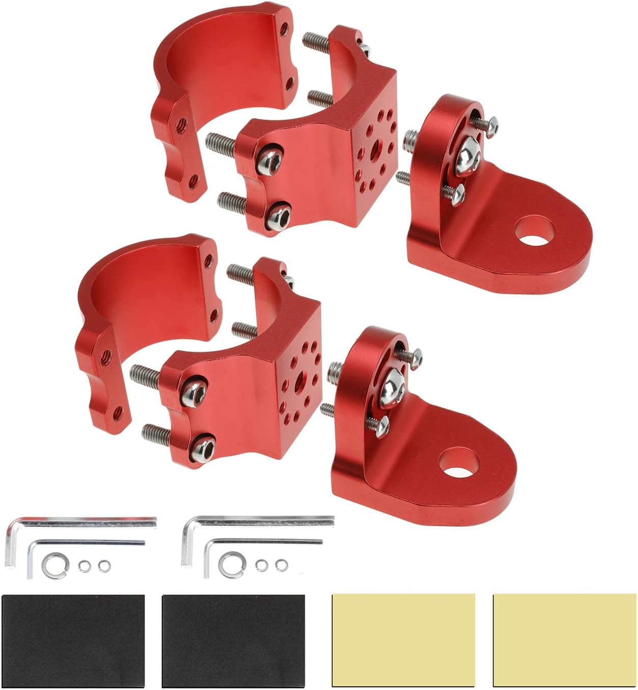 UTV Whip Mount 1.75 to 1.85 inch Roll Bar Flag Mount Bracket for Polaris RZR 900 1000 XP Pro for Can Am Marverick X3 Commander Set of 2