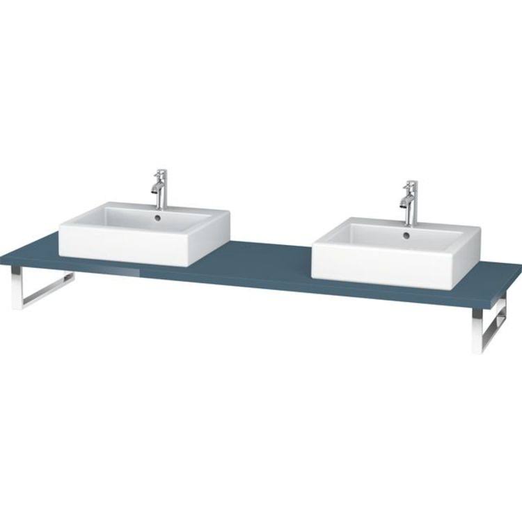 Duravit LC097C04747 L-Cube Bathroom Console Stone Blue High Gloss Lacquer