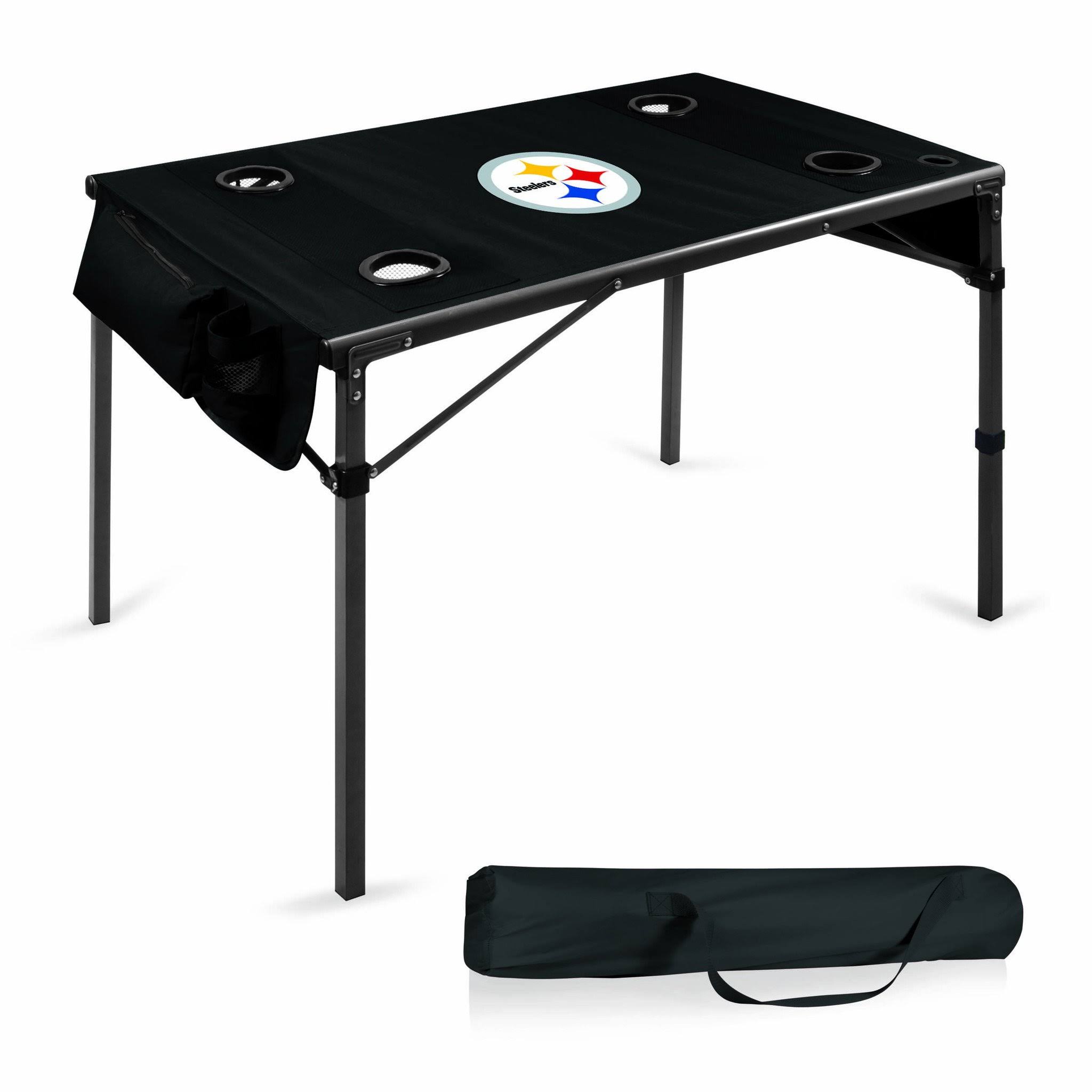 Picnic Time Travel Table; Pittsburgh Steelers/Black