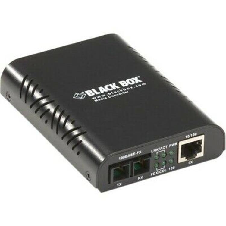 Black Box LinkGain 10/100Base-TX to 100Base-FX Media CONVERTER, SC