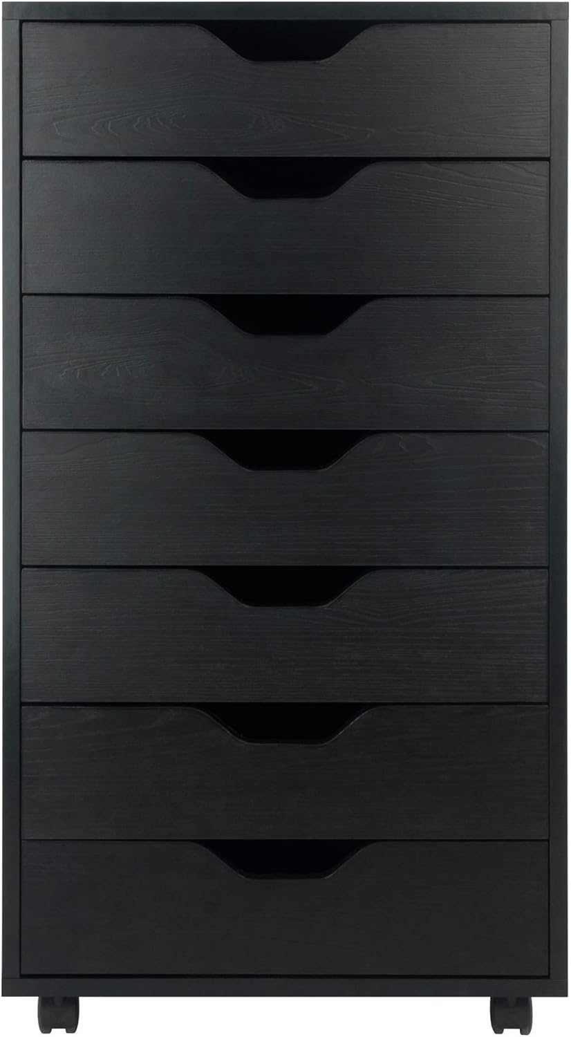Winsome Halifax Storage/Organization, 7 drawer, Black