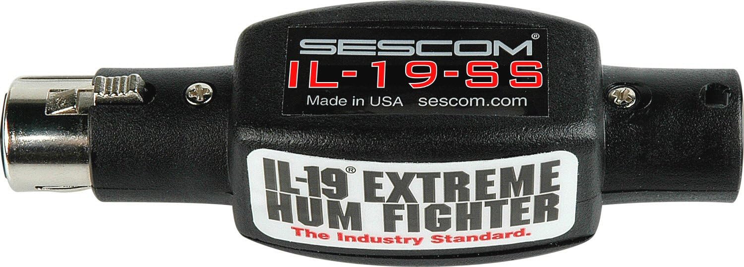 Sescom IL-19-SS Inline Professional Audio Hum Eliminator with Dynamic Structured Shielding Pack of 2