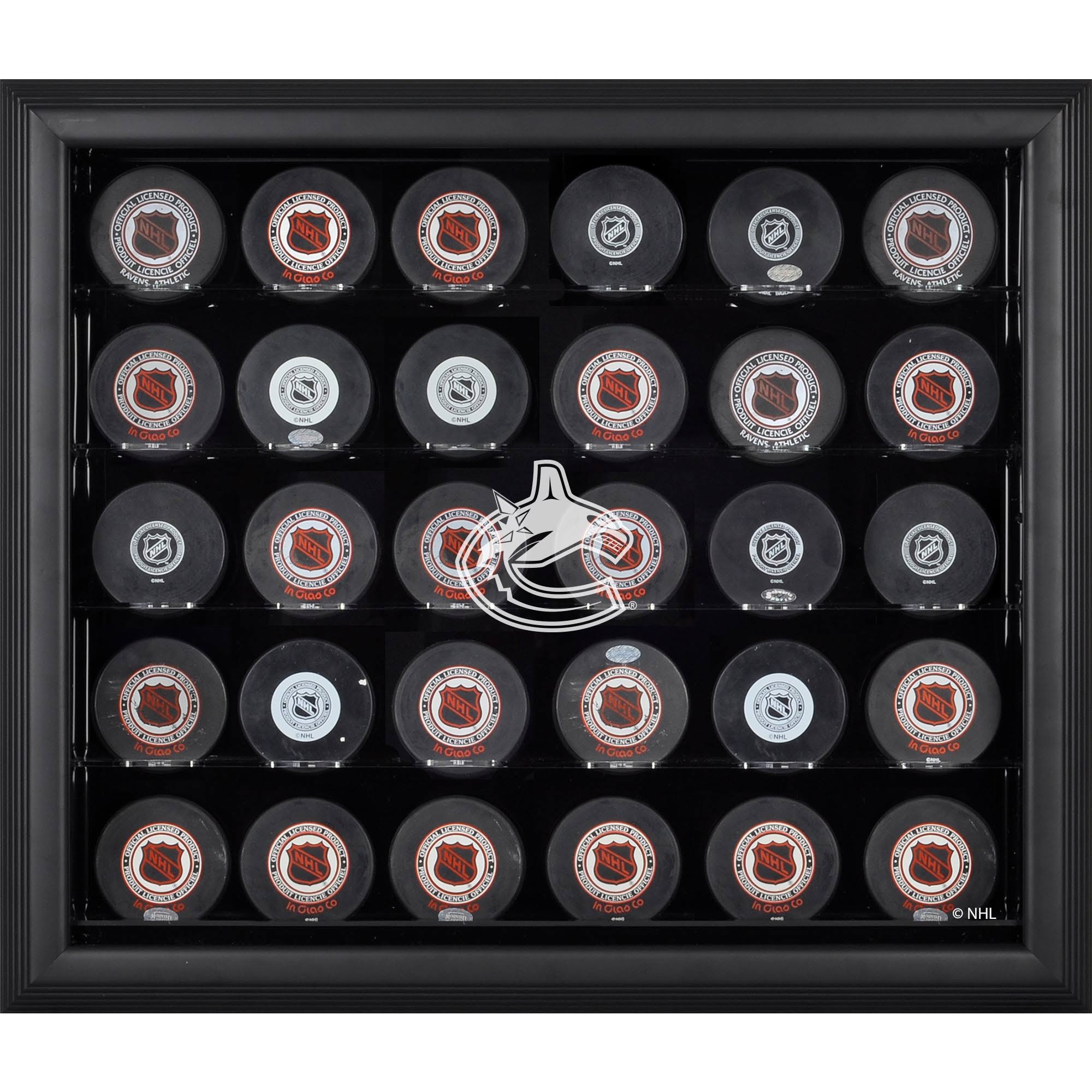 Vancouver Canucks 30-Puck Black Display Case