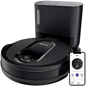 Amazon Renewed Shark IQ App-Controlled Self-Charging Robot Vacuum, RV100AE/UR1000SR - Black (Renewed)