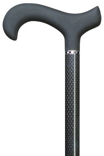 Men Soft Touch Derby Cane Black Triple Wound Carbon Fiber -Affordable Gift! Item #DHAR-9075008 Pack of 2