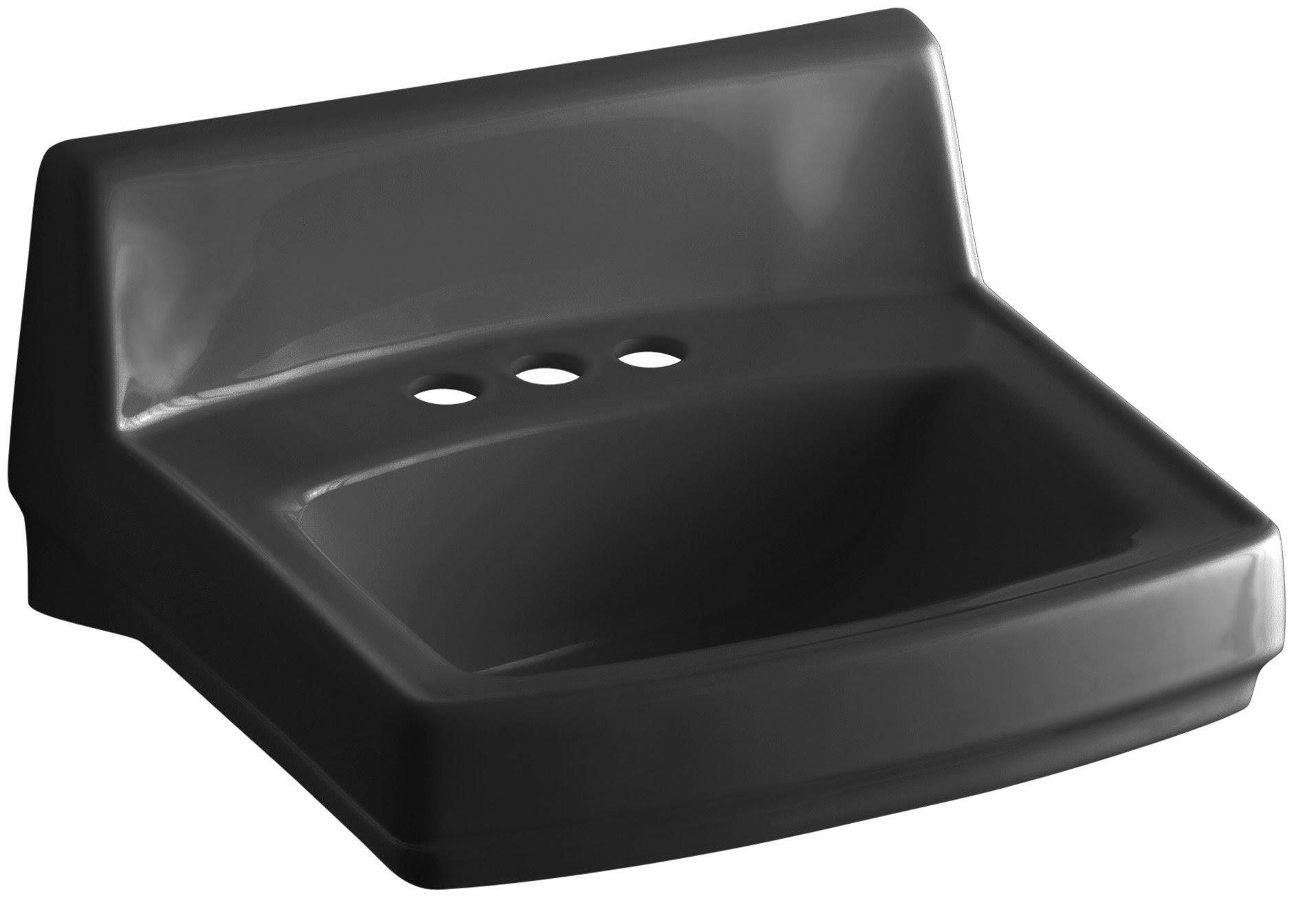 Kohler K-2032-7 Greenwich Wall-Mount Bathroom Sink Black Black