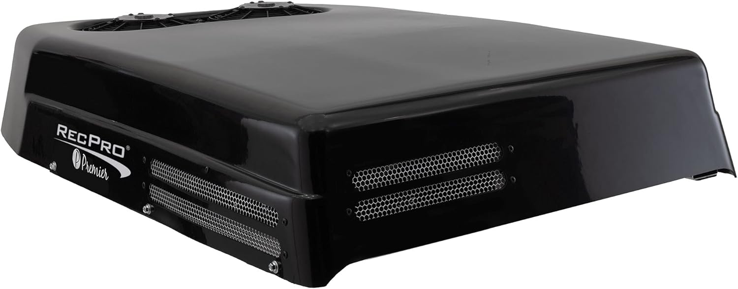 RecPro 12V RV Air Conditioner | 90A Peak Draw | Camper Van AC Unit | 22,000BTU | Made in USA (Black)