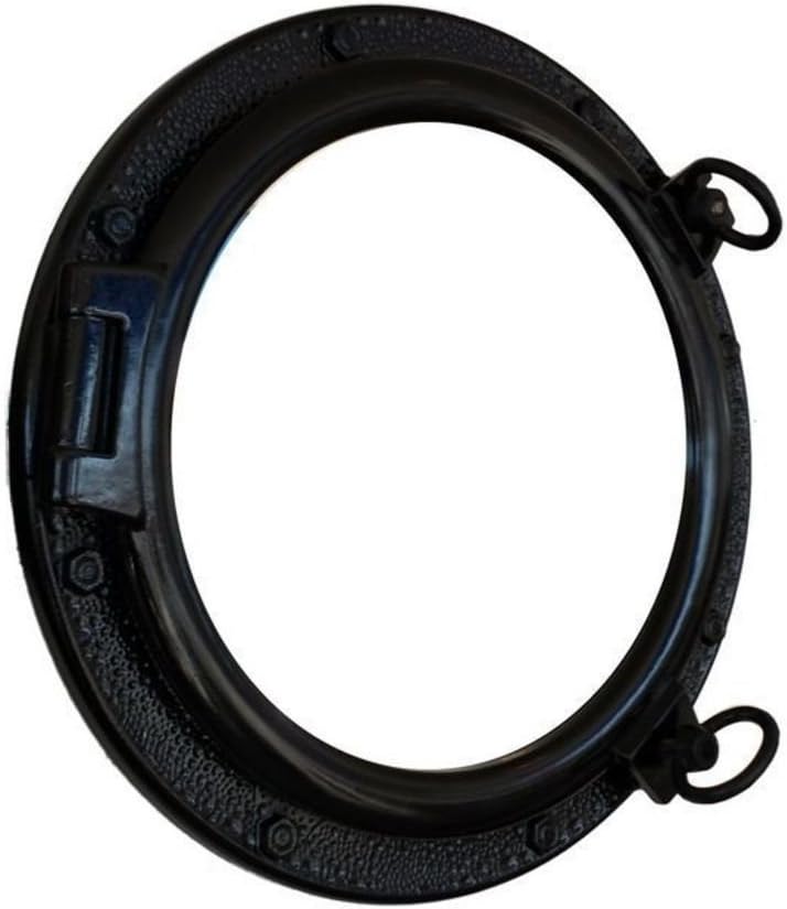 Hampton Nautical 3xglass-101 Gloss Black Ship Porthole Window 20