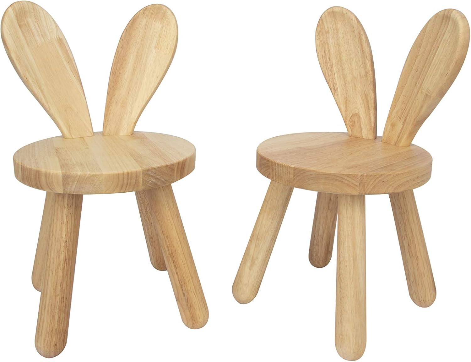 Wooden Kids Chair Set (Pack 2), Naturally Finished Solid Hardwood,Antlers Toddler Stool,Moose Chair,Handmade, for Playroom, Nursery, Preschool,Bedroom,Kindergarten,Reading,Playing,Boys Girls Age 2+