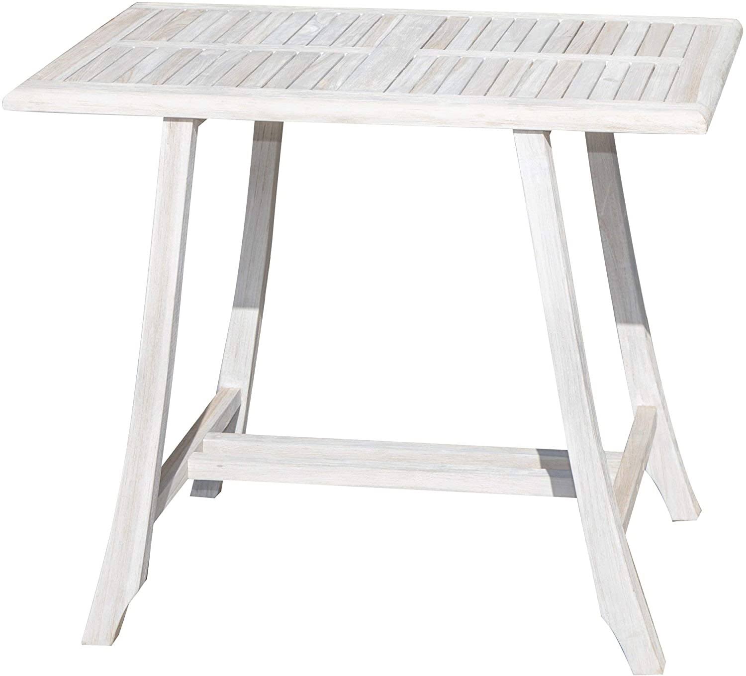 Compact Teak Dining Table in Driftwood Finish (376771)