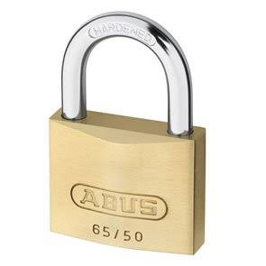 Abus Mechanical 65/50 50mm Brass Padlock Twin Pack Carded