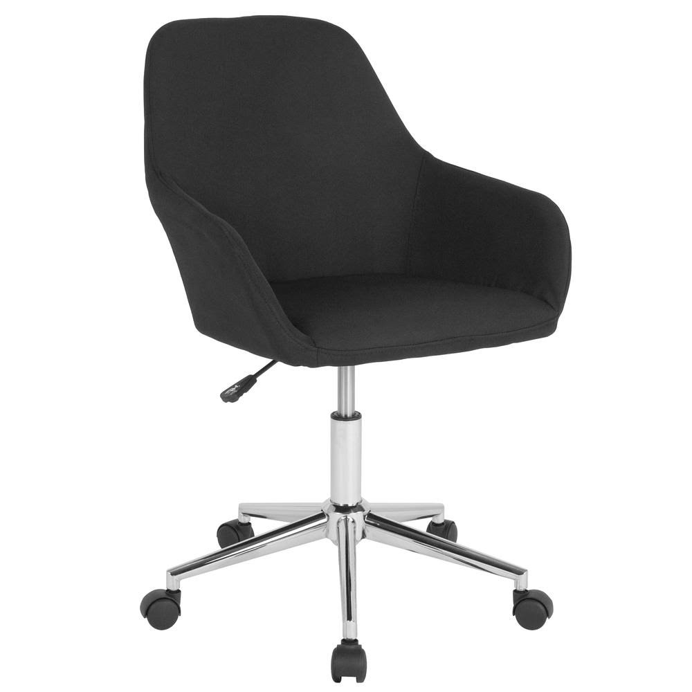 Alamont Home and Office Mid-Back Chair in Black Fabric
