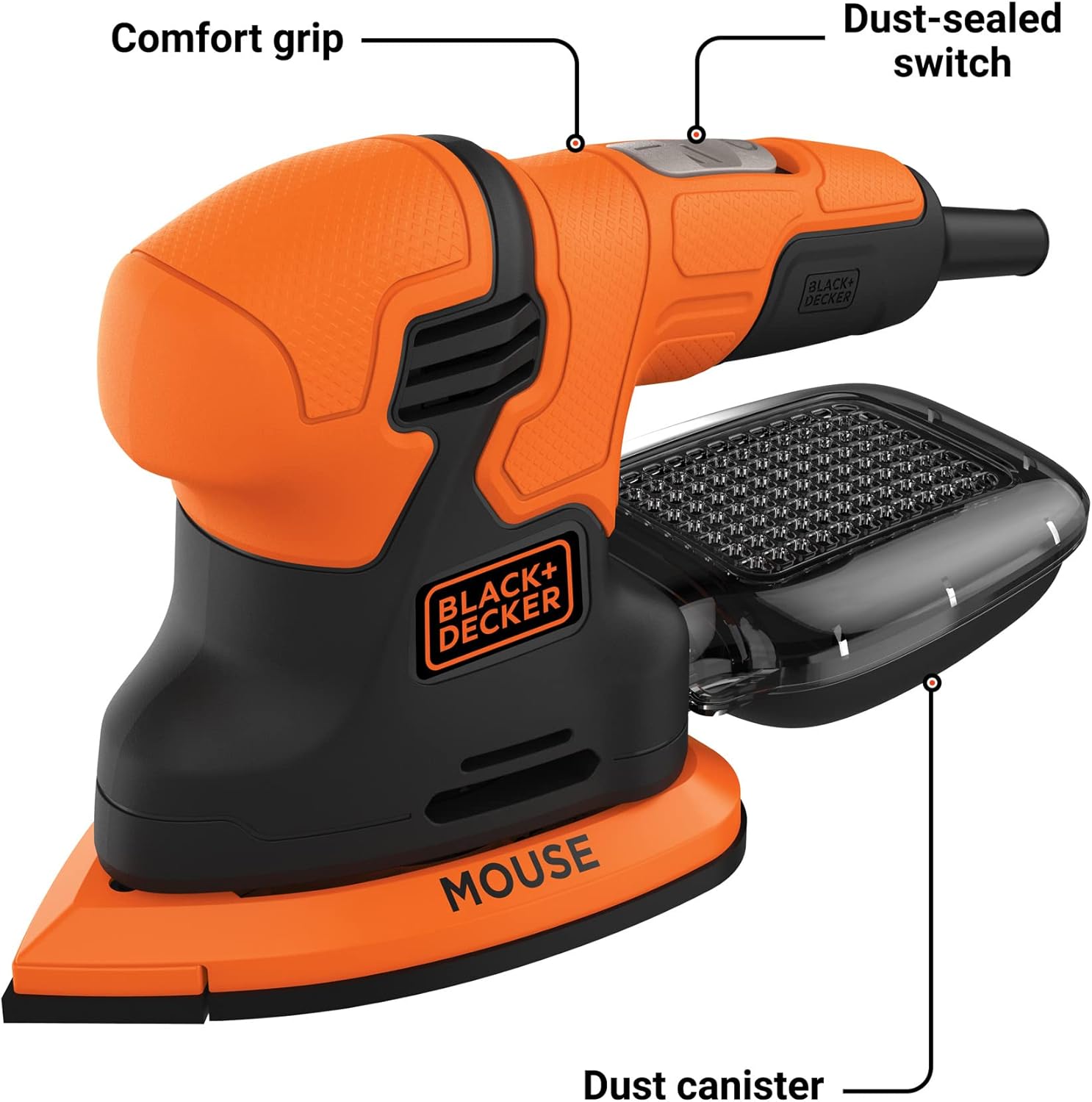 BLACK+DECKER MOUSE 1.2 Amp Electric Detail Sander (BDEMS200C)