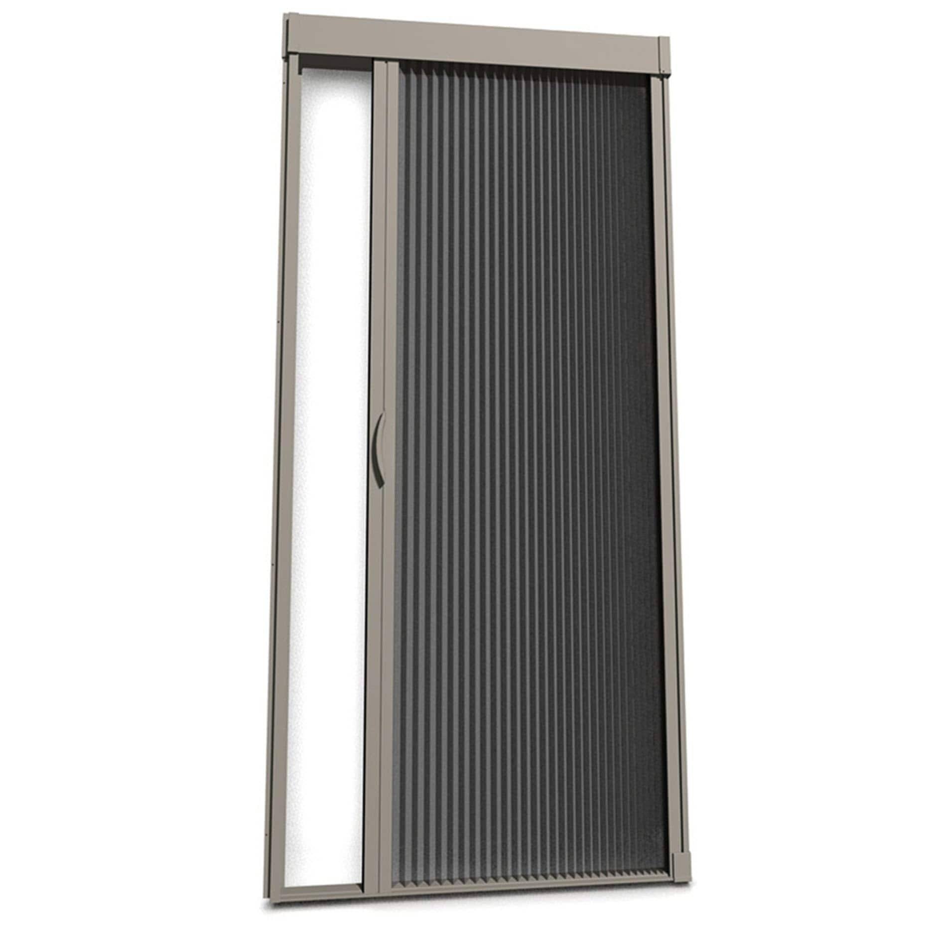 Larson Desert Tan Aluminum Frame Retractable Screen Door in Brown | IN100663981