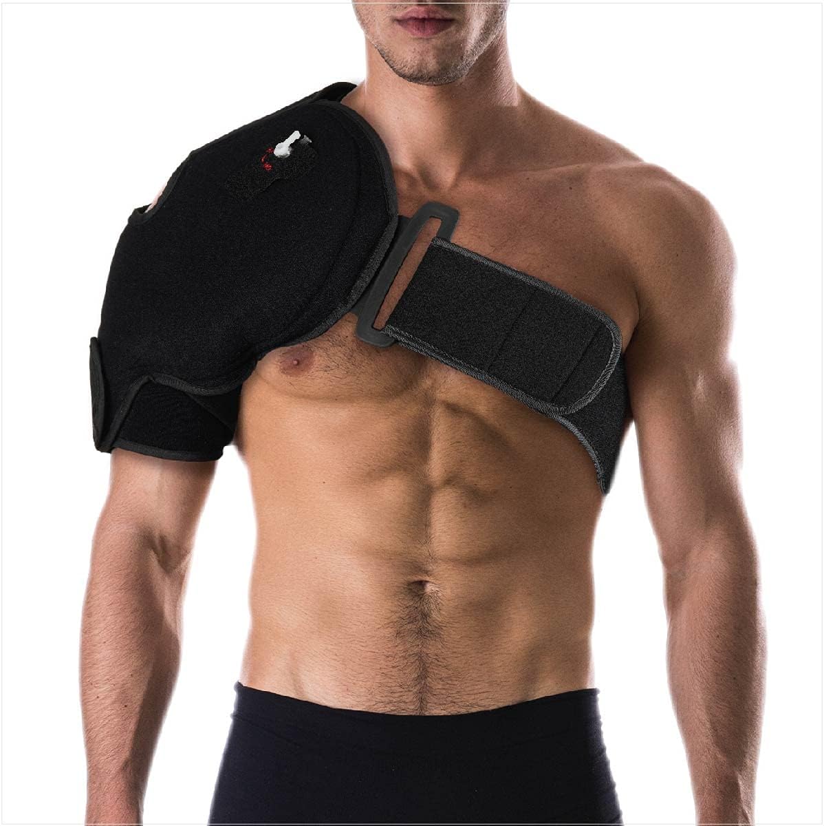 NatraCure Hot or Cold Therapy Shoulder Ice Pack Wrap, Shoulder Brace for Shoulder Pain Relief - (Heating Pad for Rotator Cuff Injuries, Surgery, Gym Injuries, Baseball, Pitching Injuries) - 6032