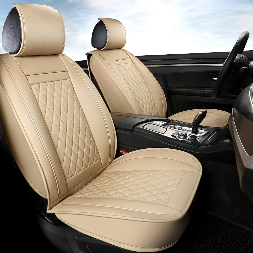 GIANT PANDA Car Seat Covers Full Set Front and Back for 5-Seater Vehicle Models Universal Fit Most Car SUV Pick-up Truck (Gray)