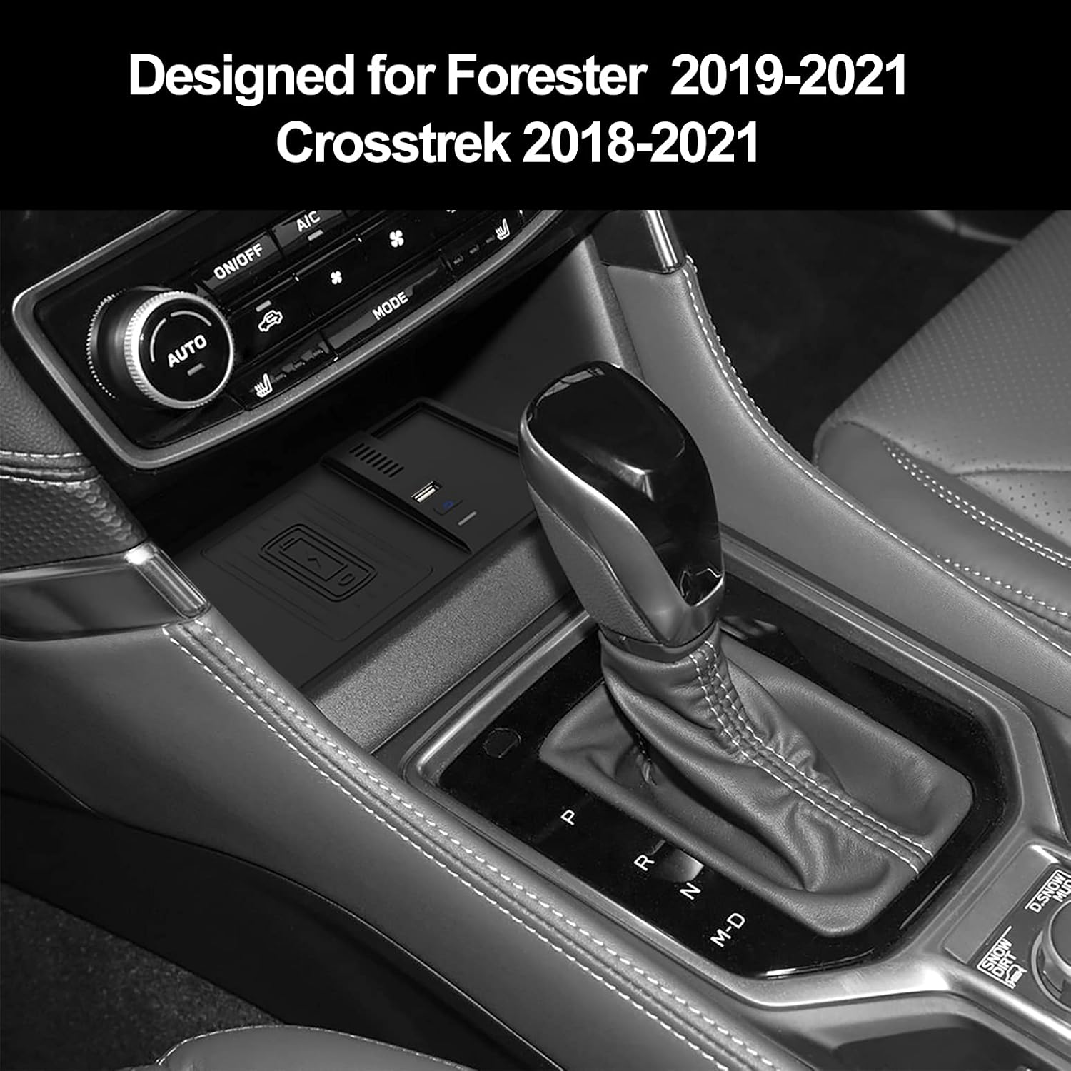 CarQiWireless Wireless Charger for Subaru Forester 2019-2021 2022 Crosstrek 2018-2021 2022 Subaru Impreza 2017-2021 Car Accessories Center Console Organizer for Subaru Forester Crosstrek Impreza