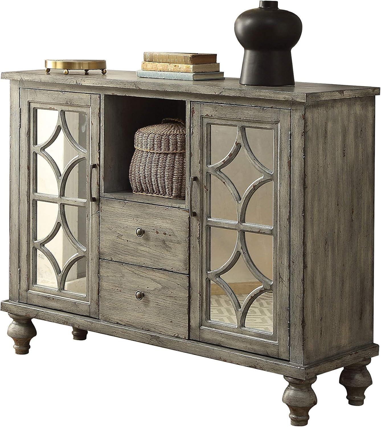 ACME Velika Weathered Gray Console Table