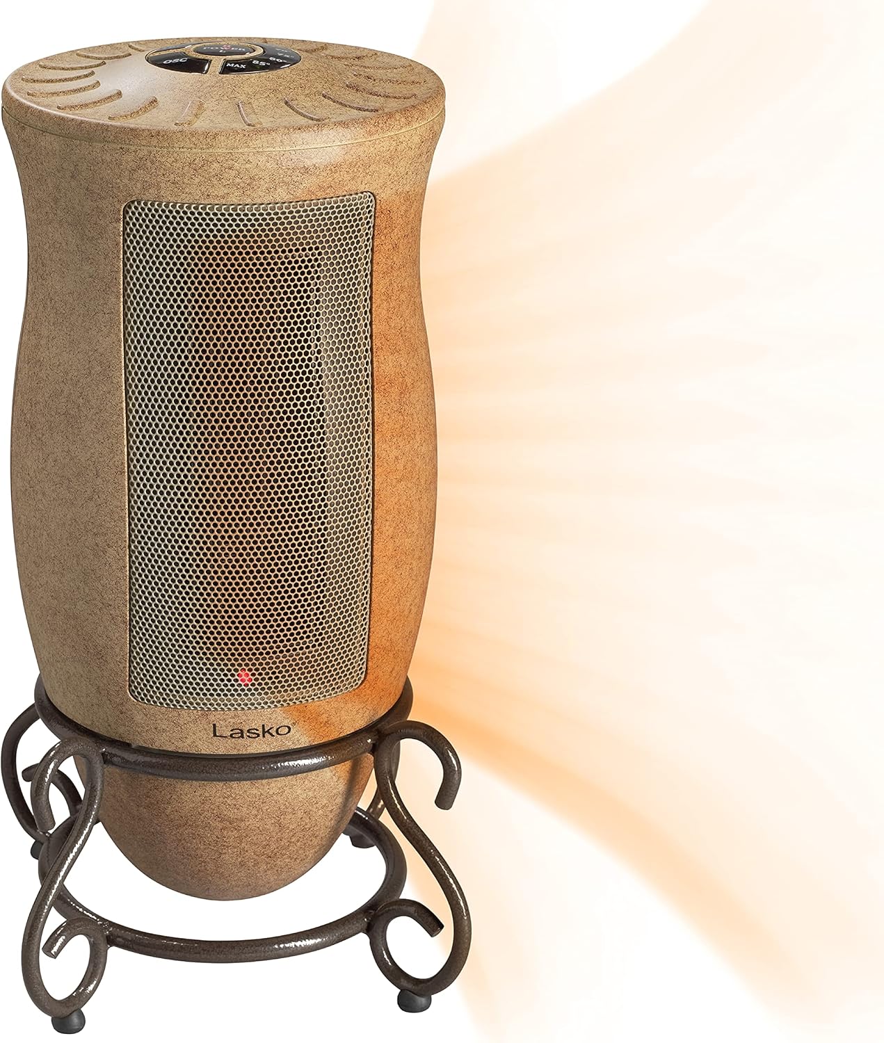 Lasko 6405 Space Heater, Designer Oscillating, Gold Pack of 2