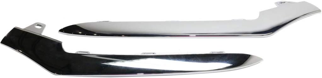 For Mercedes-Benz E250/E350/E400/E550 Bumper Trim 2014-2016 Outer Driver and Passenger Side Pair/Set | Front | Lower | Molding | w/AMG Package | MB1046127 + MB1047127 | 2128852774 + 2128852874