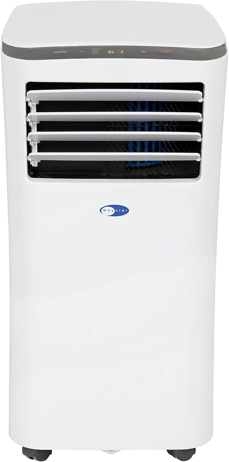 Whynter ARC-102CS Compact Size 10,000 BTU Portable Air Conditioner, Dehumidifier, Fan with Carbon and SilverShield Filter for Rooms, 215 sq ft, White