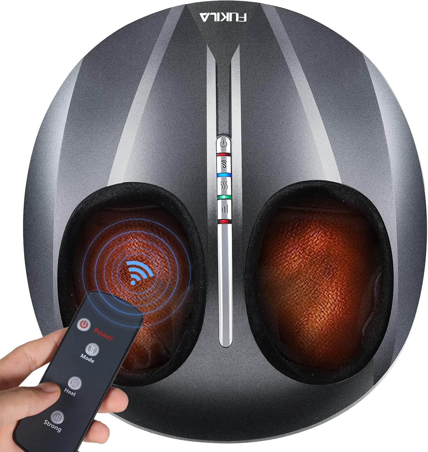 Foot Massager Machine with Soothing Heat and Air Compression,Shiatsu Foot Massage Deep Kneading Therapy, Adjustable Intensity Relax Settings,Feet Massager Relieve Muscle Pain 3 Modes, Remote Control