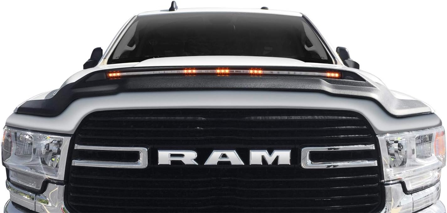 Auto Ventshade [AVS] Aeroskin Lightshield Hood Protector | Low Profile, Black, 1 pc | 753189 | Fits 2019 - 2022 RAM 2500/3500