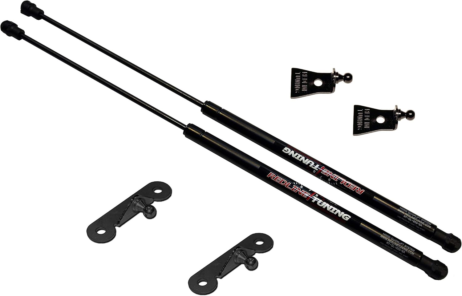 Redline Tuning 21-11025-02 Hood QuickLIFT PLUS Bolt in Struts Compatible with Ford Focus 2012-2018 (All Black Components)