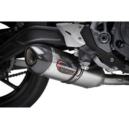 Yoshimura 14651AM520 Alpha Race Series Works Finish Exhaust System - Stainless Steel Muffler - Carbon End Cap