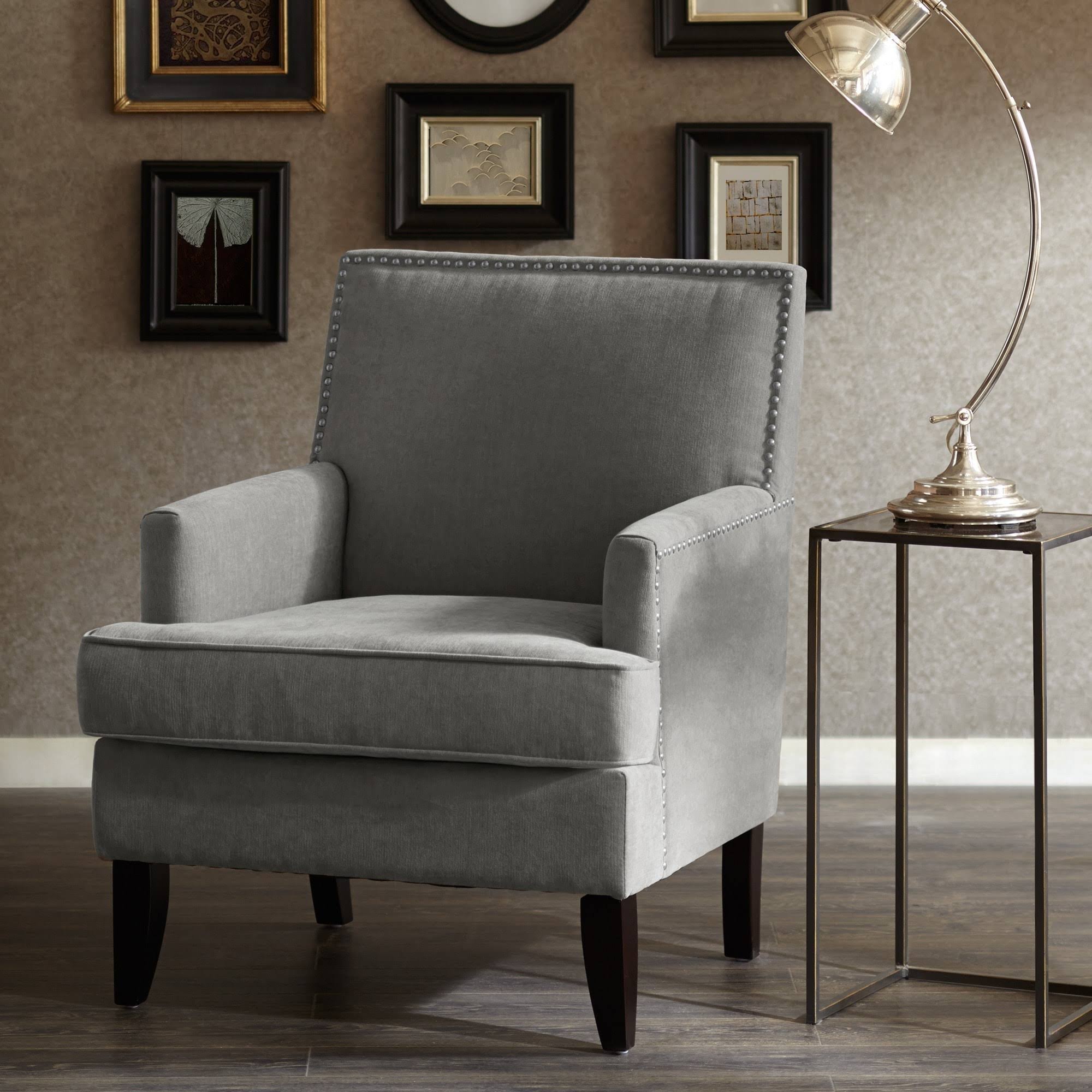 Madison Park Colton Track Grey Arm Club Chair