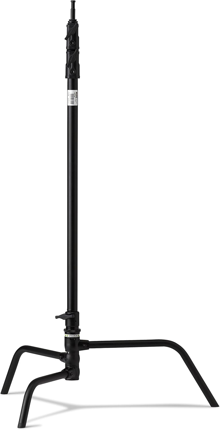 Kupo 20in Master C-Stand with Sliding Leg Kit (Stand 2.5in Grip Head & 20in Grip Arm with Hex Stud) - Black (KS703811)