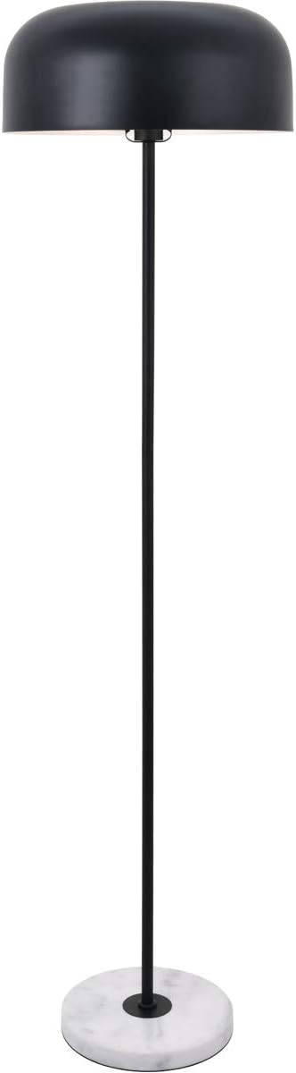 Decovio 12829-BW1 Peru 63 inch 40 watt Black with White Marble Floor lamp Portable Light
