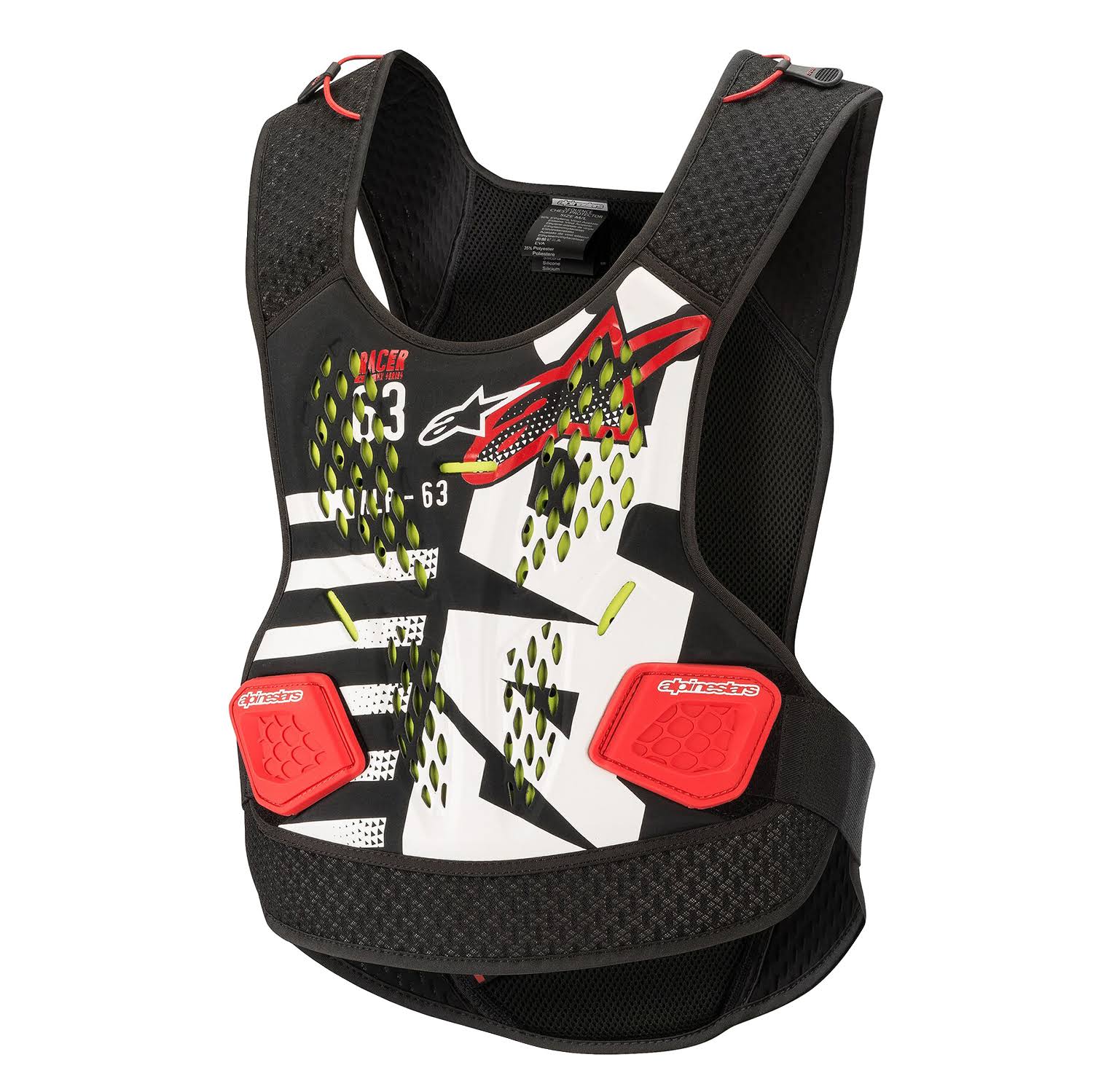 Alpinestars Black-White-Red Sequence MX Chest Protector
